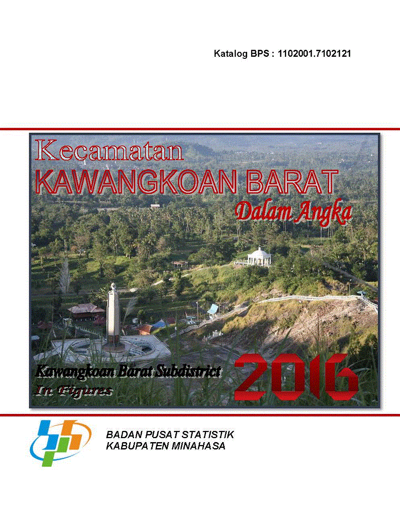 Kecamatan Kawangkoan Barat Dalam Angka 2016